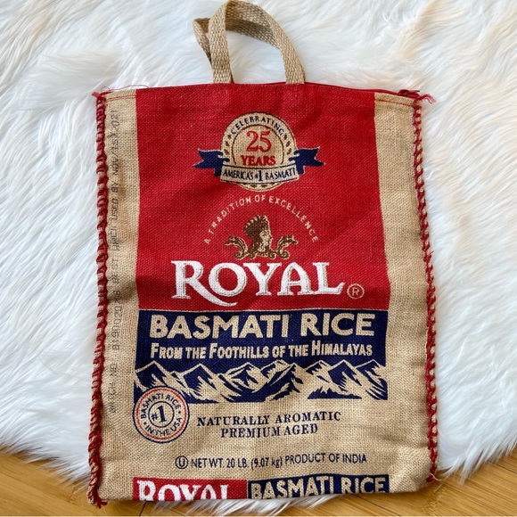 Bags New Burlap Basmati Rice Sack Bag Poshmark